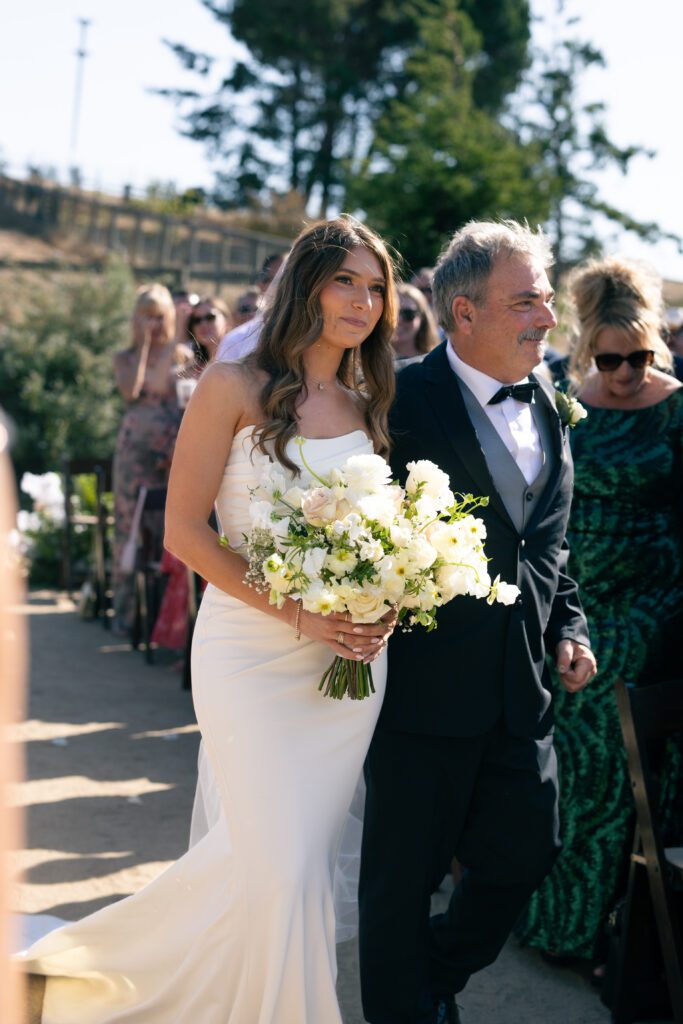 bride walking down the aisle