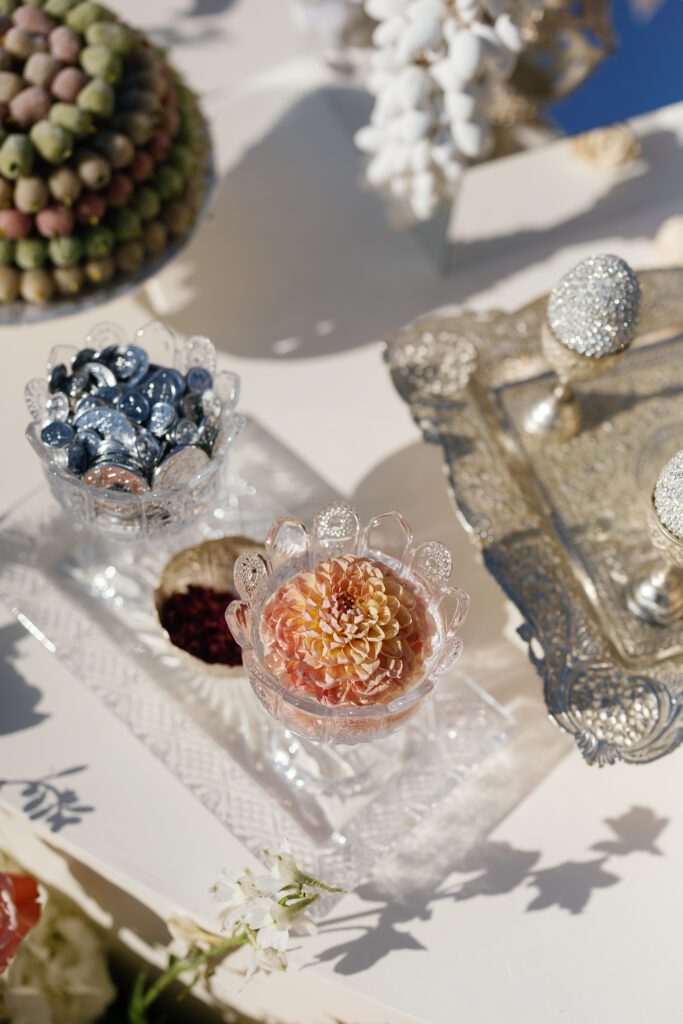 Outdoor wedding ceremony setup at Jacuzzi Winery in Sonoma with floral lined aisle
